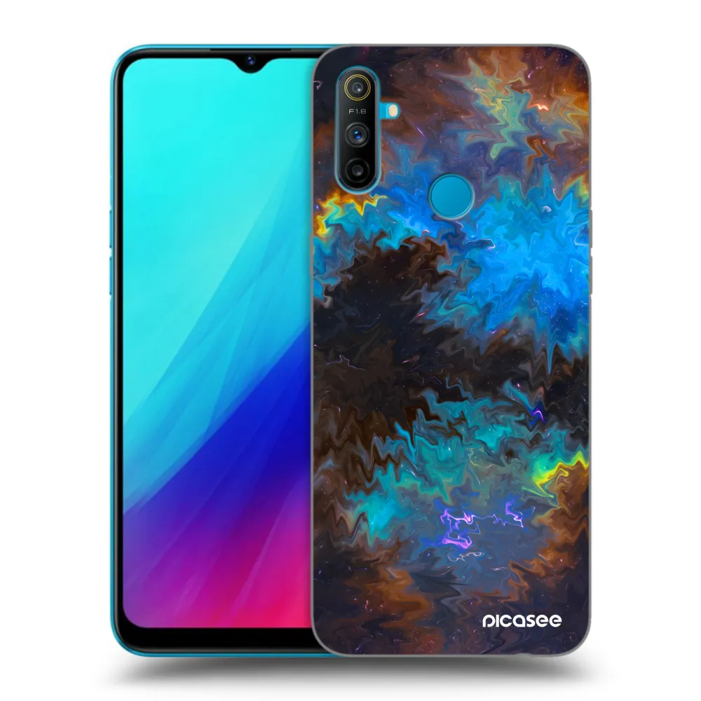 Picasee fekete szilikon tok az alábbi mobiltelefonokra Realme C3 - Space