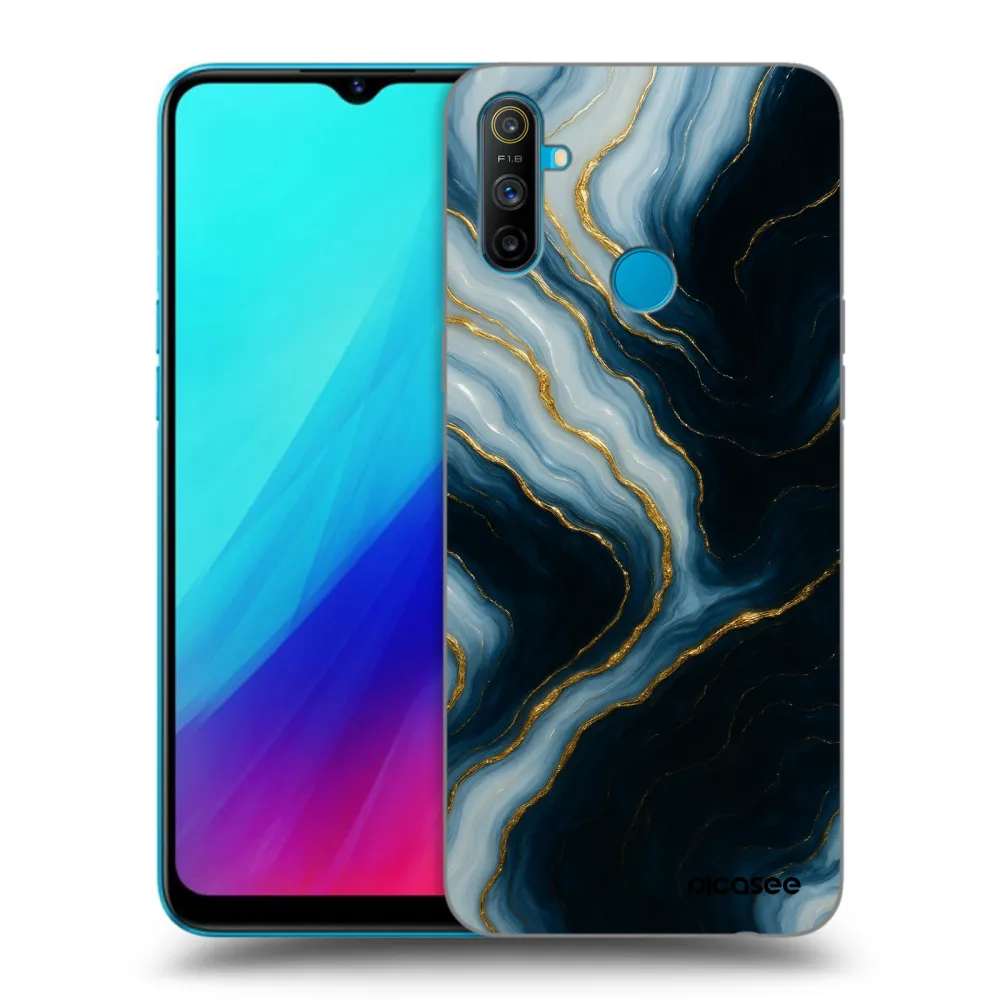 Picasee fekete szilikon tok az alábbi mobiltelefonokra Realme C3 - Luna