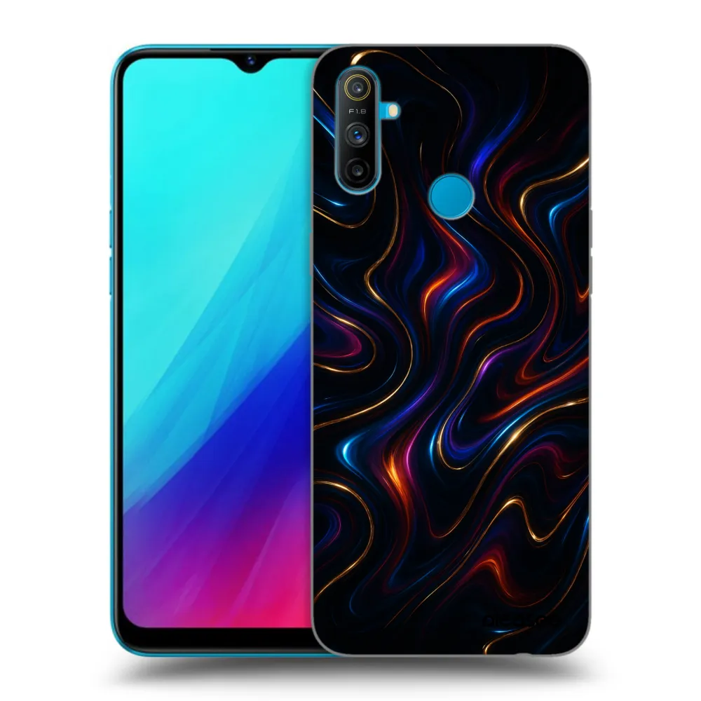 Picasee fekete szilikon tok az alábbi mobiltelefonokra Realme C3 - Noir