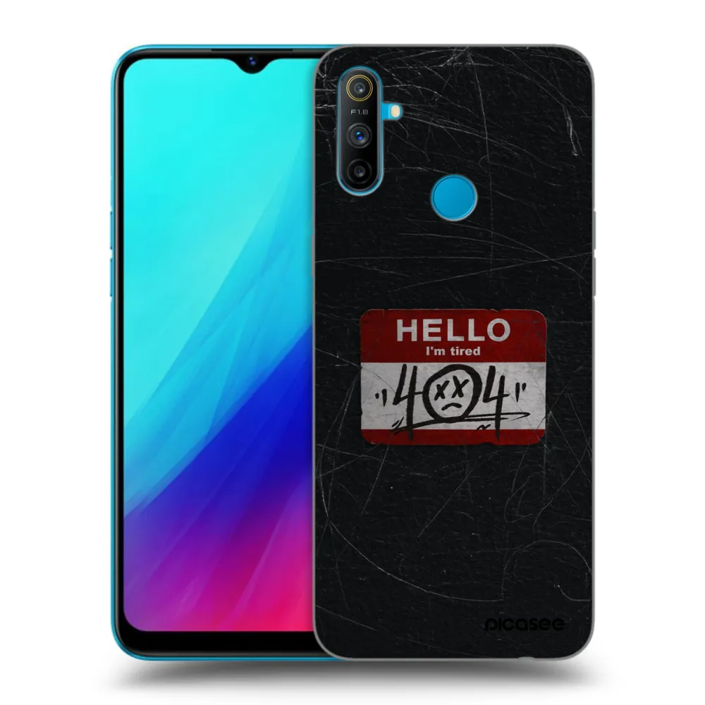 Picasee fekete szilikon tok az alábbi mobiltelefonokra Realme C3 - HELLO 404