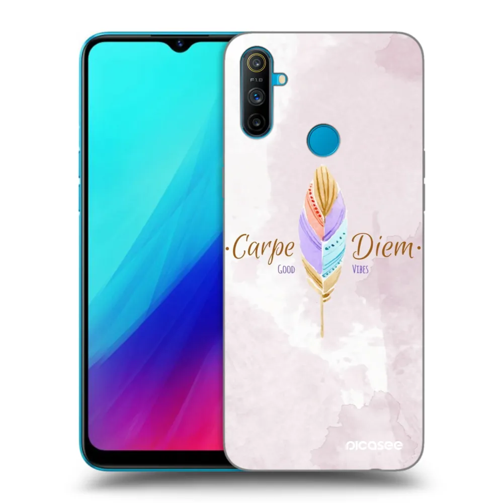 Picasee fekete szilikon tok az alábbi mobiltelefonokra Realme C3 - Carpe Diem