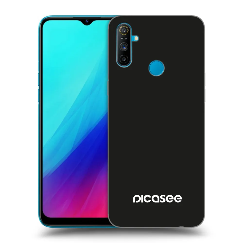 Picasee fekete szilikon tok az alábbi mobiltelefonokra Realme C3 - Picasee