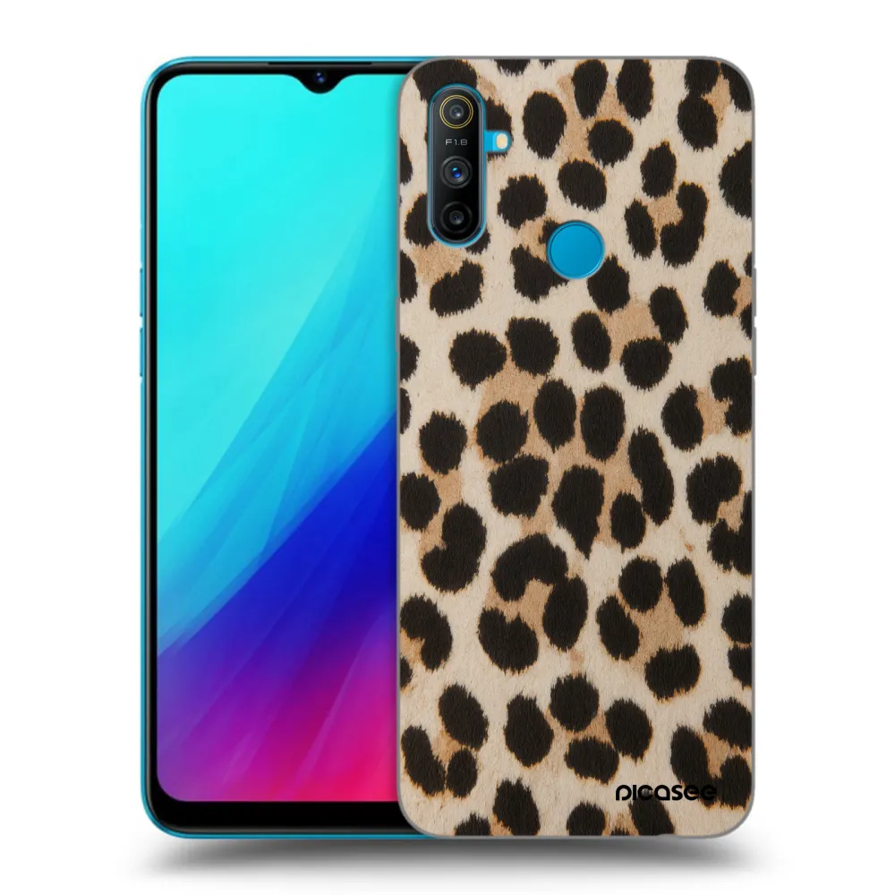 Picasee fekete szilikon tok az alábbi mobiltelefonokra Realme C3 - Brown Tiger
