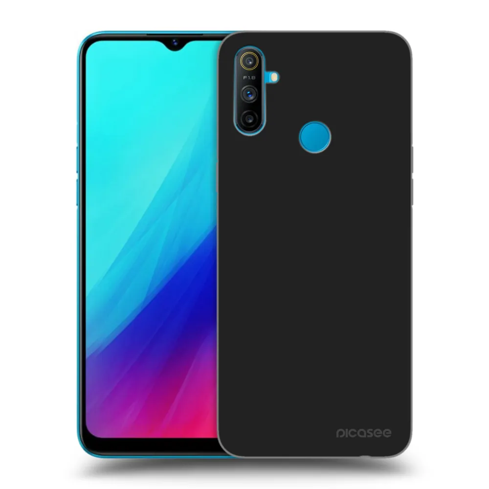 Picasee fekete szilikon tok az alábbi mobiltelefonokra Realme C3 - Clear