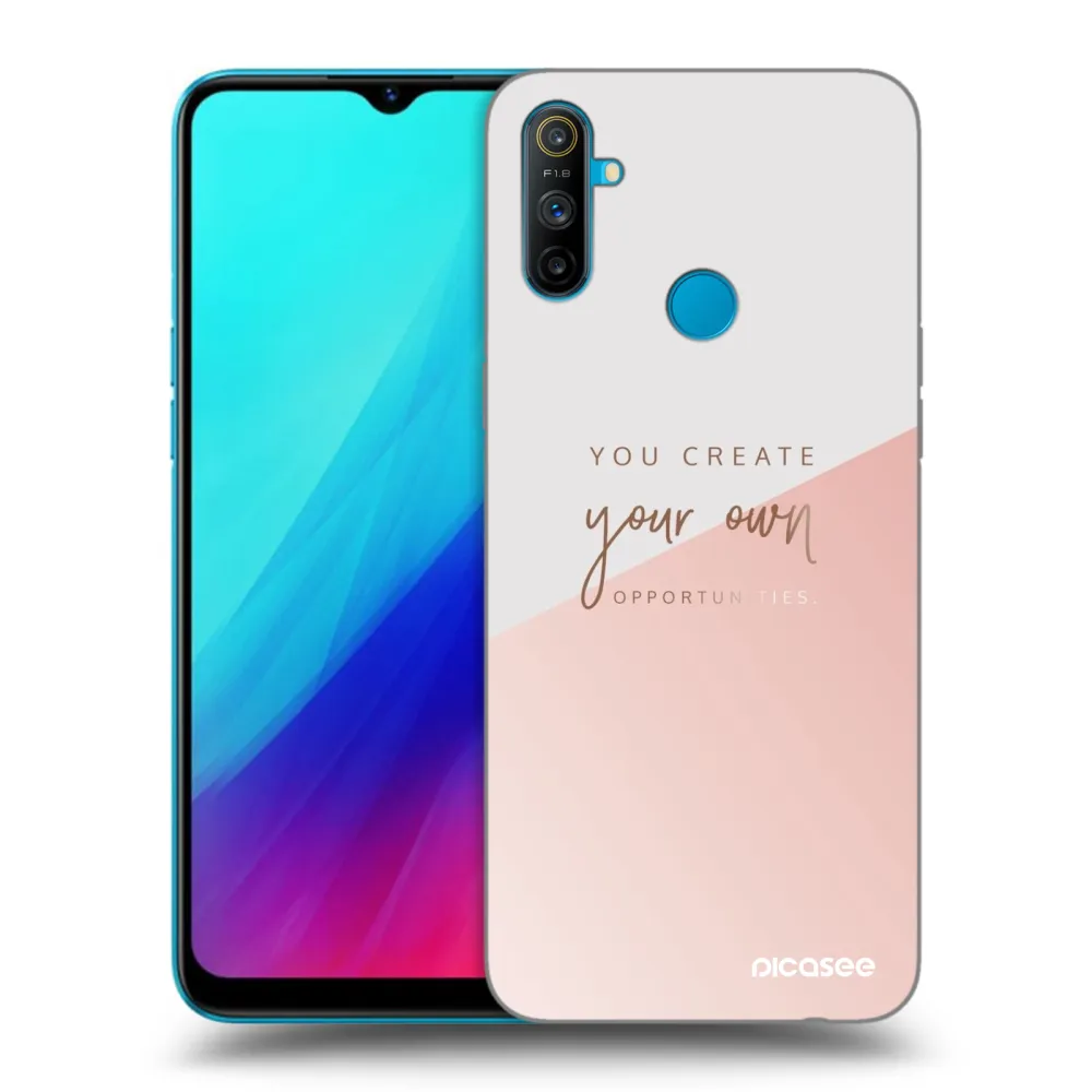 Picasee fekete szilikon tok az alábbi mobiltelefonokra Realme C3 - You create your own opportunities