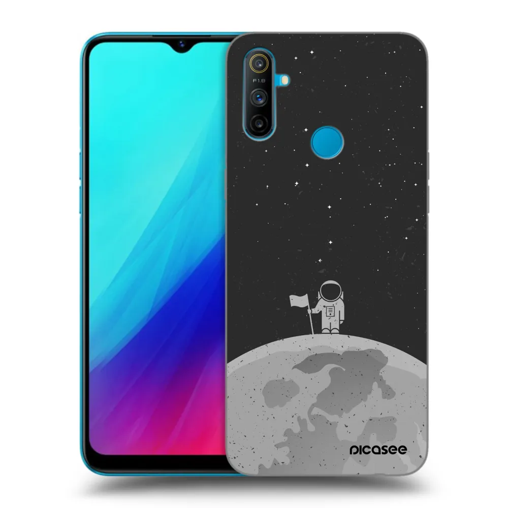 Picasee fekete szilikon tok az alábbi mobiltelefonokra Realme C3 - Astronaut
