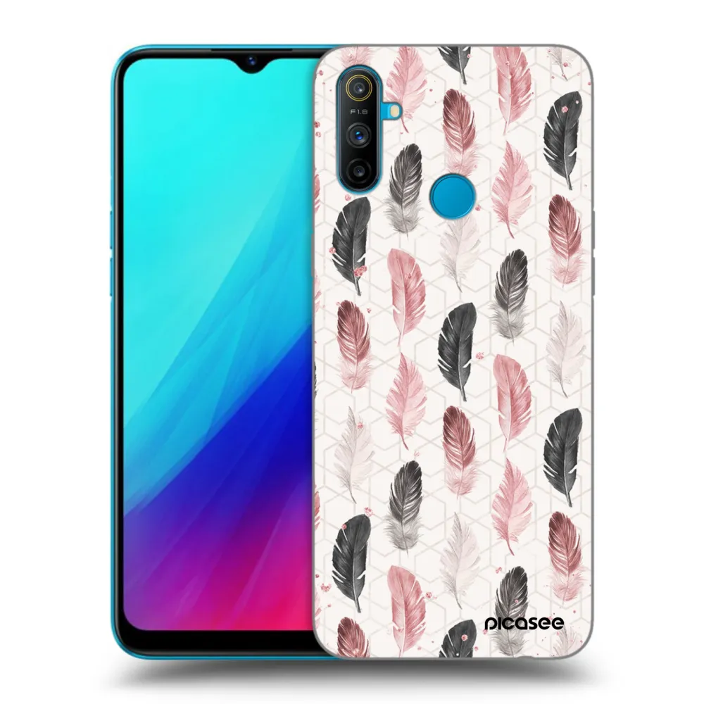 Picasee fekete szilikon tok az alábbi mobiltelefonokra Realme C3 - Feather 2