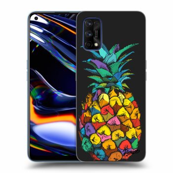 Picasee fekete szilikon tok az alábbi mobiltelefonokra Realme 7 Pro - Pineapple
