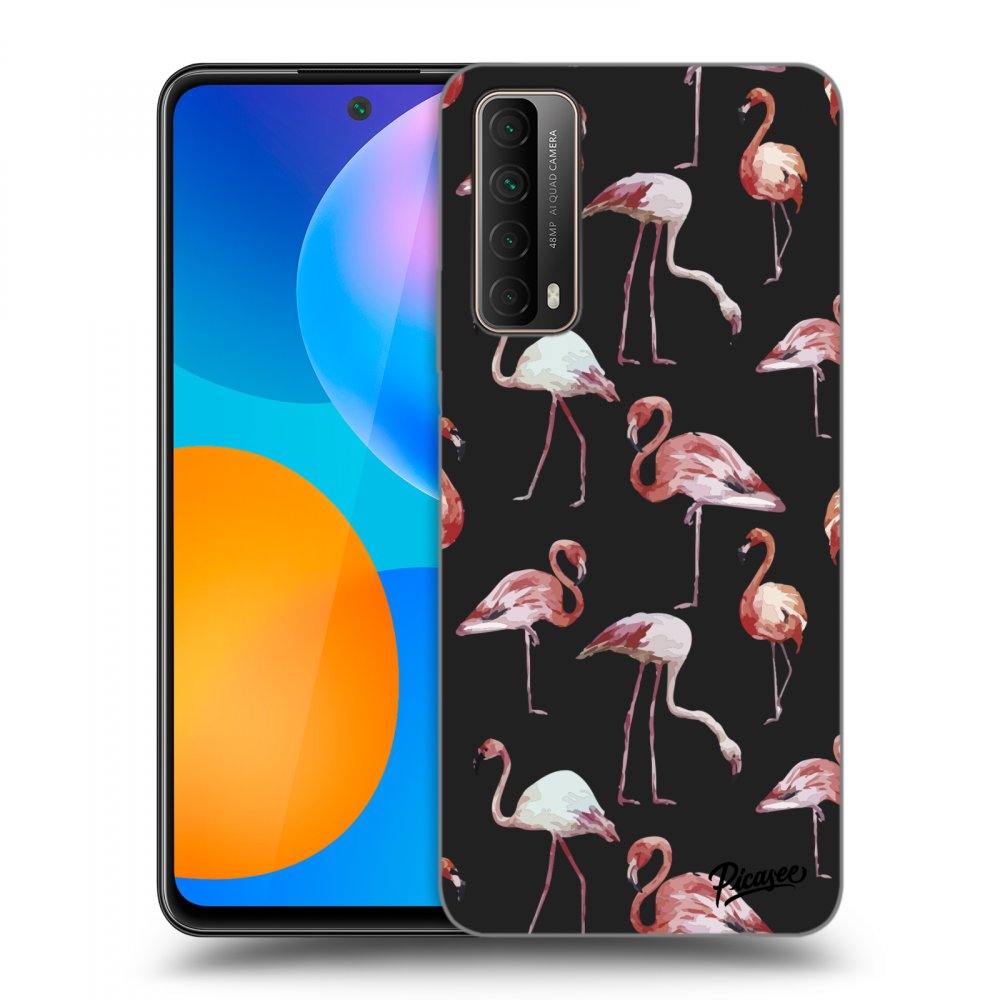 Picasee fekete szilikon tok az alábbi mobiltelefonokra Huawei P Smart 2021 - Flamingos