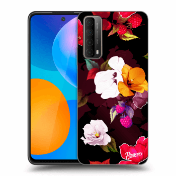 Picasee fekete szilikon tok az alábbi mobiltelefonokra Huawei P Smart 2021 - Flowers and Berries