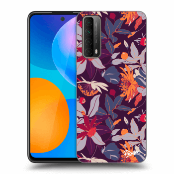 Szilikon tok erre a típusra Huawei P Smart 2021 - Purple Leaf