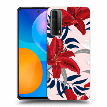 Szilikon tok erre a típusra Huawei P Smart 2021 - Red Lily