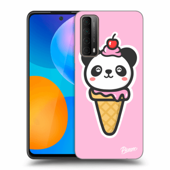 Picasee fekete szilikon tok az alábbi mobiltelefonokra Huawei P Smart 2021 - Ice Cream Panda