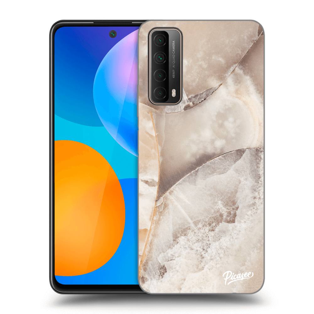 Picasee átlátszó szilikon tok az alábbi mobiltelefonokra Huawei P Smart 2021 - Cream marble