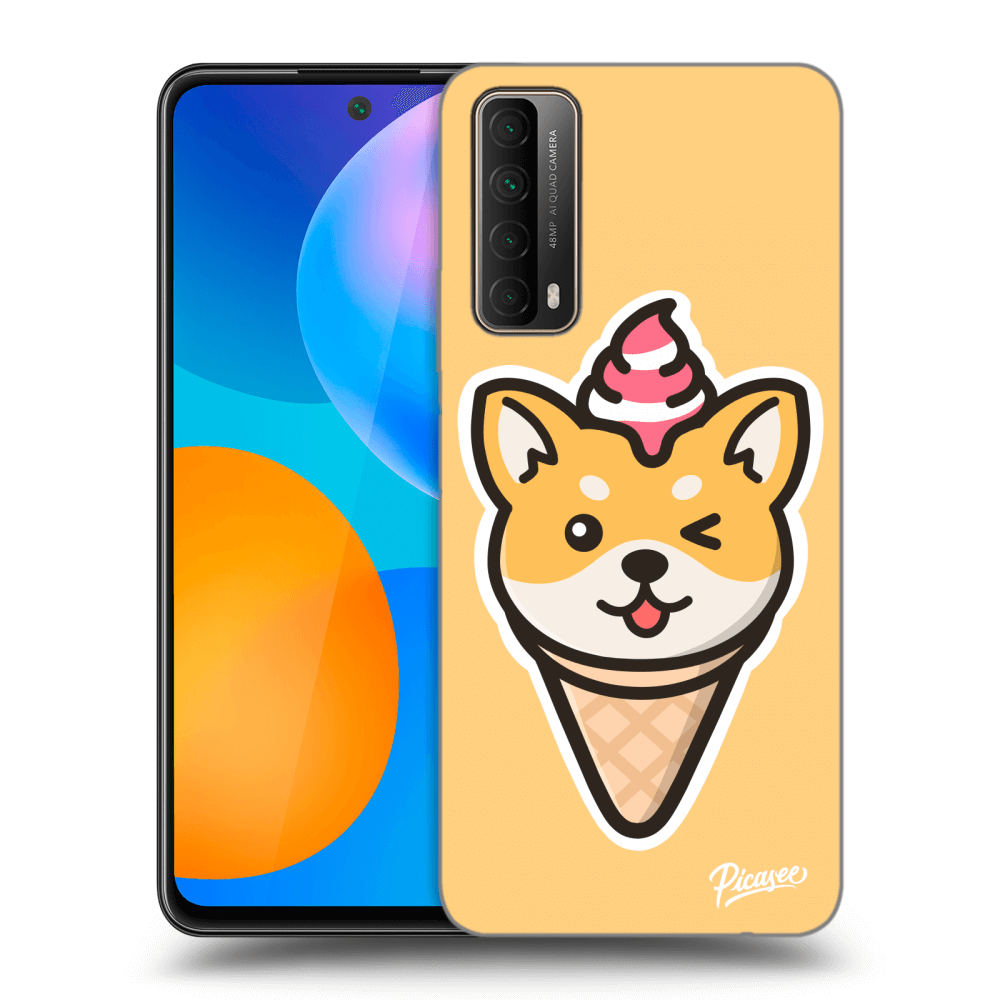 Picasee átlátszó szilikon tok az alábbi mobiltelefonokra Huawei P Smart 2021 - Ice Cream Shiba