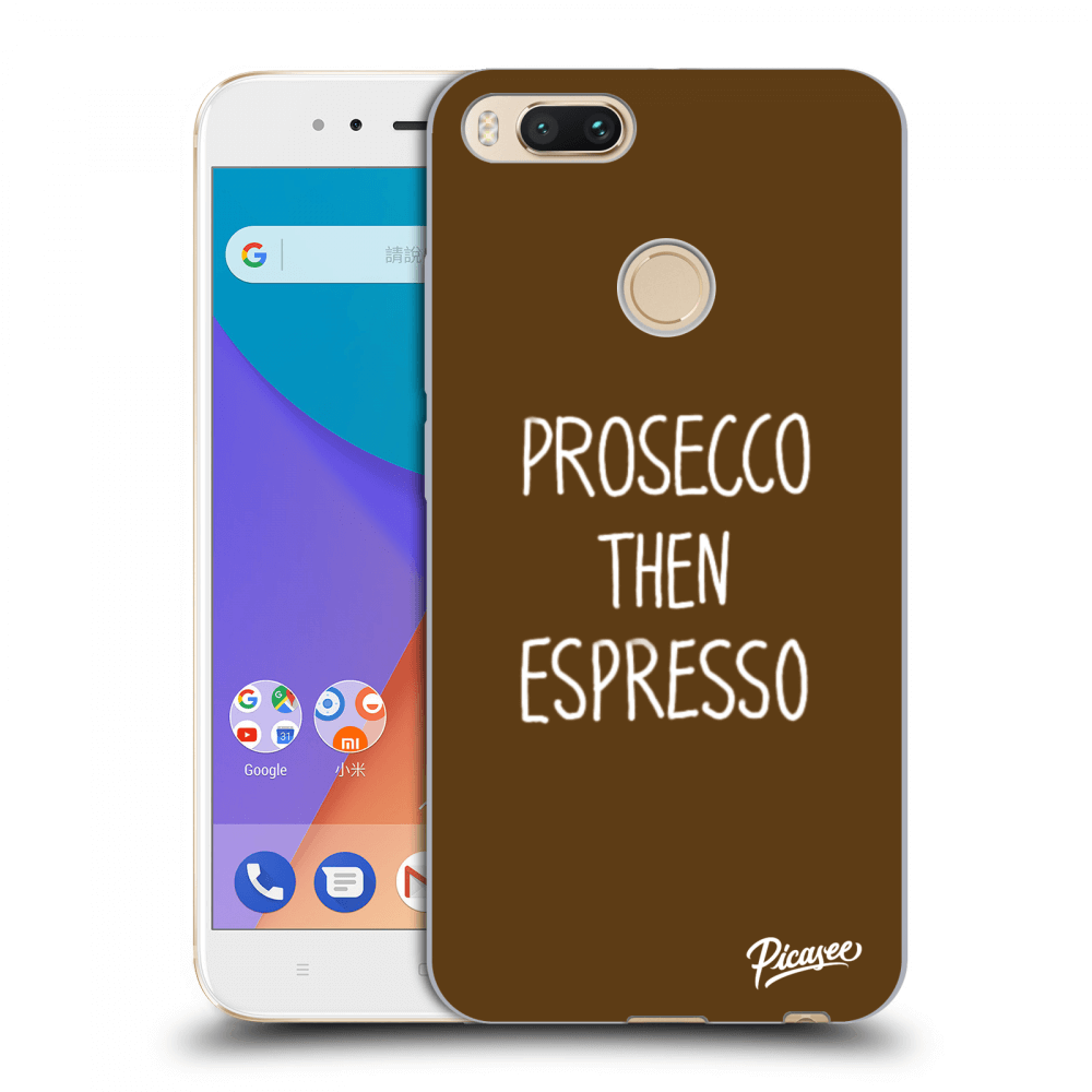 Picasee átlátszó szilikon tok az alábbi mobiltelefonokra Xiaomi Mi A1 Global - Prosecco then espresso