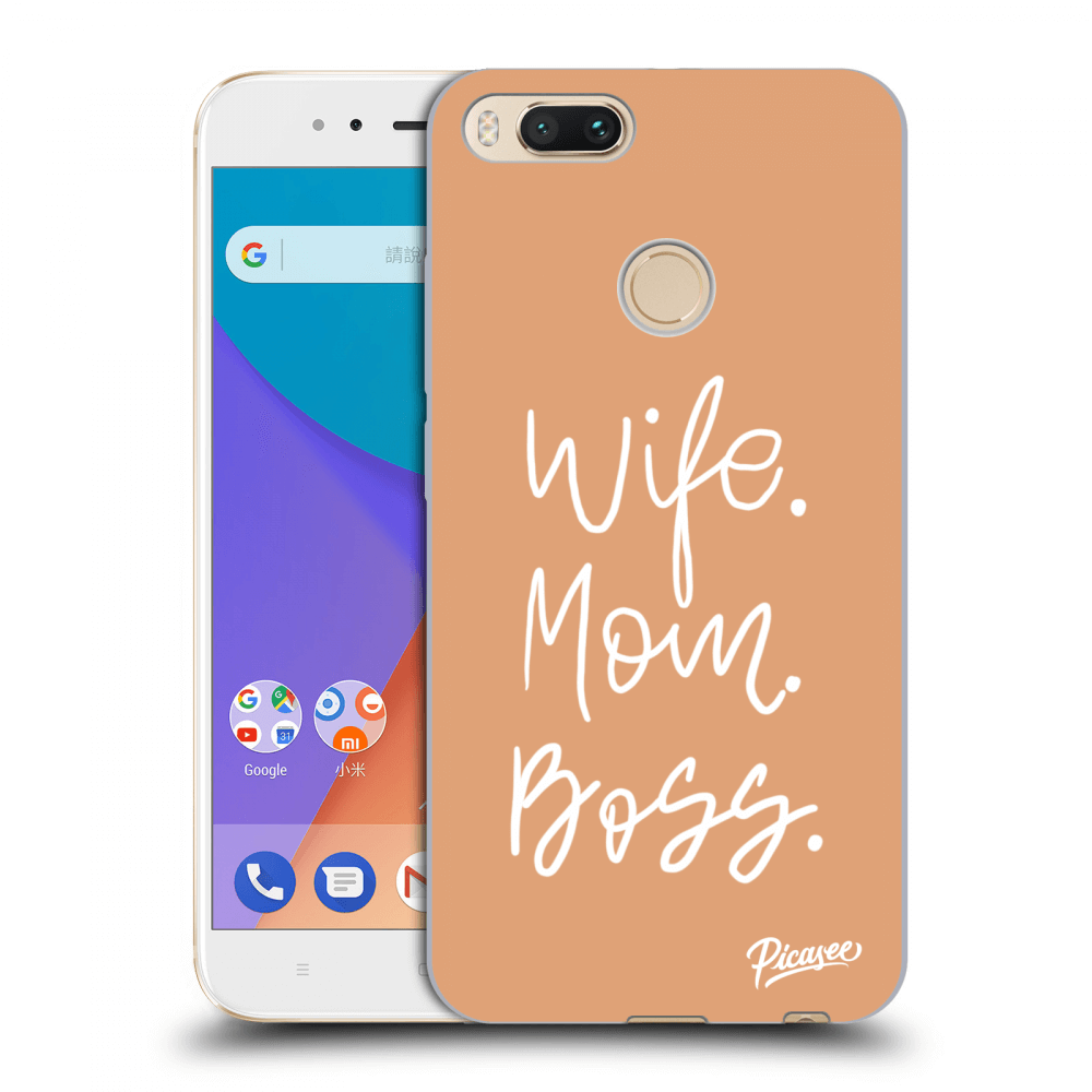 Picasee átlátszó szilikon tok az alábbi mobiltelefonokra Xiaomi Mi A1 Global - Boss Mama