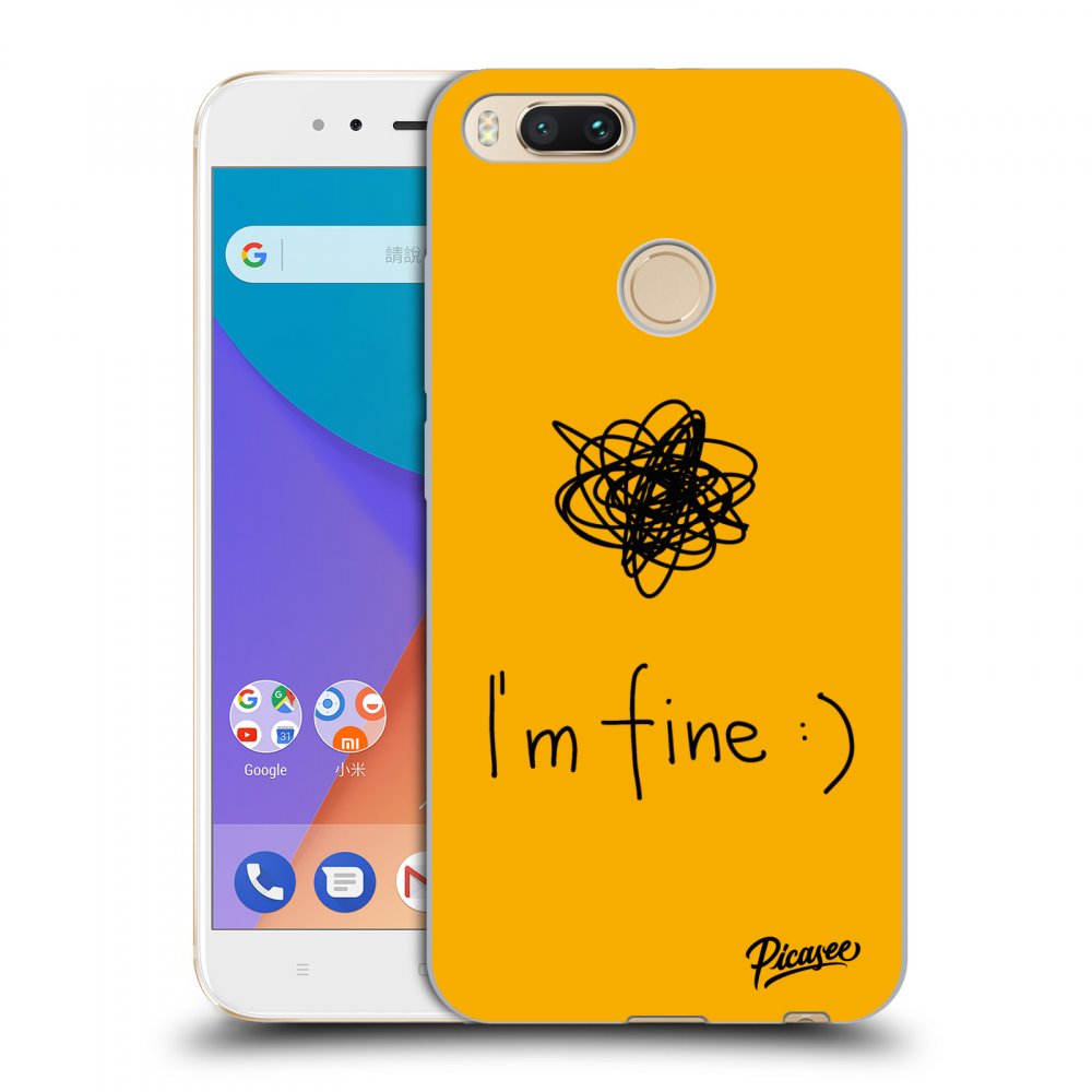 Picasee átlátszó szilikon tok az alábbi mobiltelefonokra Xiaomi Mi A1 Global - I am fine