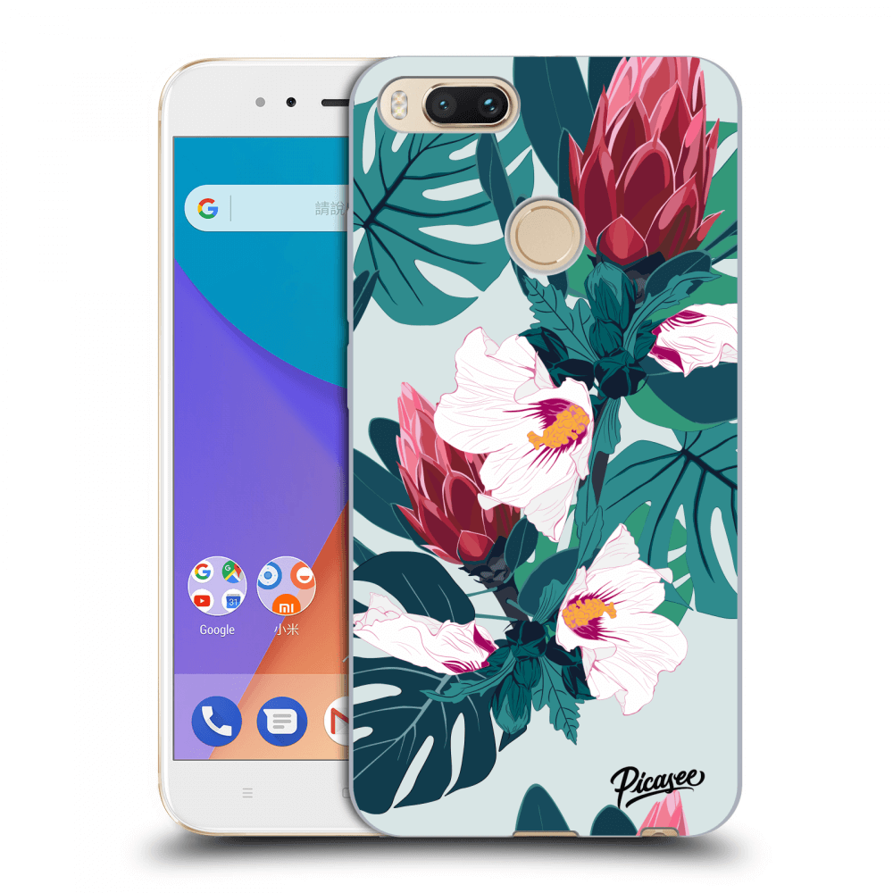 Picasee átlátszó szilikon tok az alábbi mobiltelefonokra Xiaomi Mi A1 Global - Rhododendron