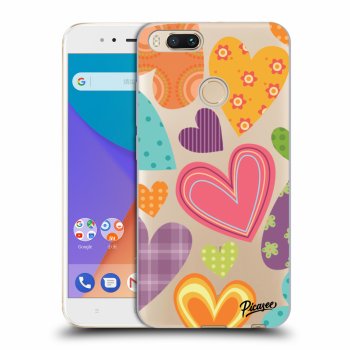 Picasee átlátszó szilikon tok az alábbi mobiltelefonokra Xiaomi Mi A1 Global - Colored heart