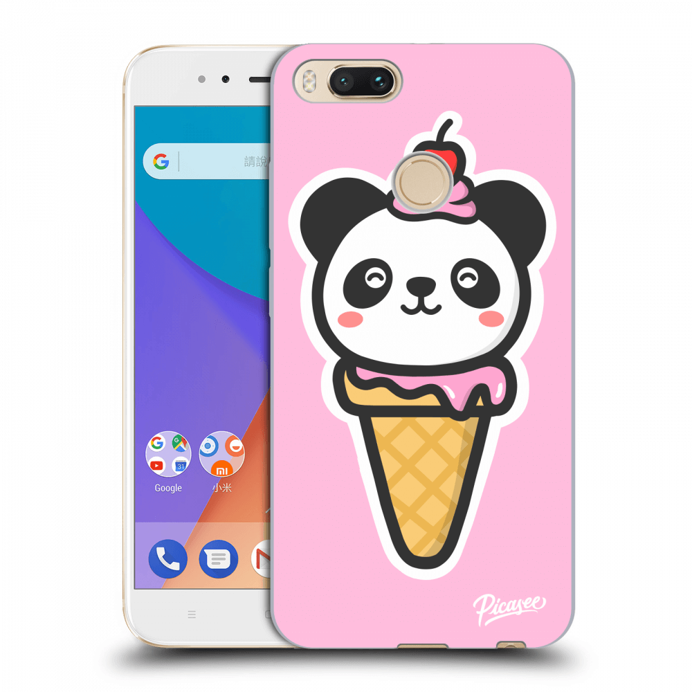 Picasee átlátszó szilikon tok az alábbi mobiltelefonokra Xiaomi Mi A1 Global - Ice Cream Panda
