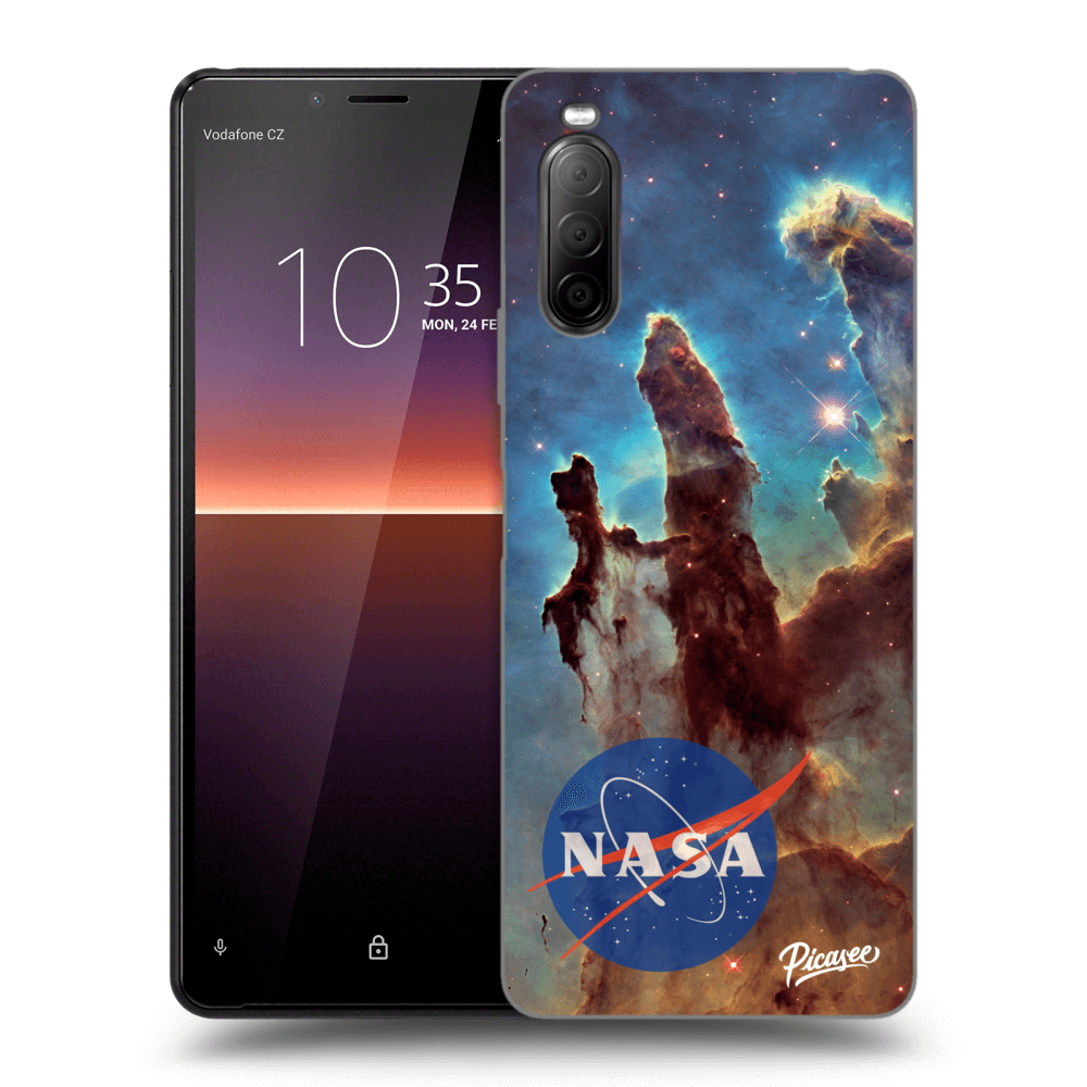 Picasee fekete szilikon tok az alábbi mobiltelefonokra Sony Xperia 10 II - Eagle Nebula