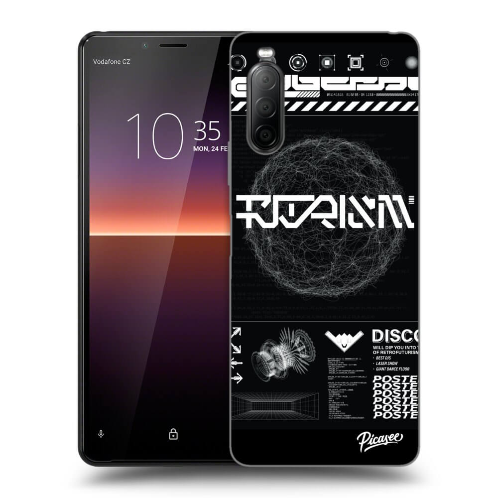 Picasee fekete szilikon tok az alábbi mobiltelefonokra Sony Xperia 10 II - BLACK DISCO