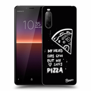 Picasee fekete szilikon tok az alábbi mobiltelefonokra Sony Xperia 10 II - Pizza