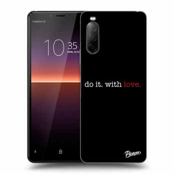 Picasee fekete szilikon tok az alábbi mobiltelefonokra Sony Xperia 10 II - Do it. With love.
