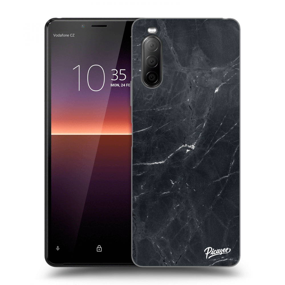 Picasee átlátszó szilikon tok az alábbi mobiltelefonokra Sony Xperia 10 II - Black marble