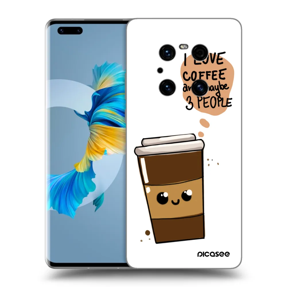Picasee fekete szilikon tok az alábbi mobiltelefonokra Huawei Mate 40 Pro - Cute coffee
