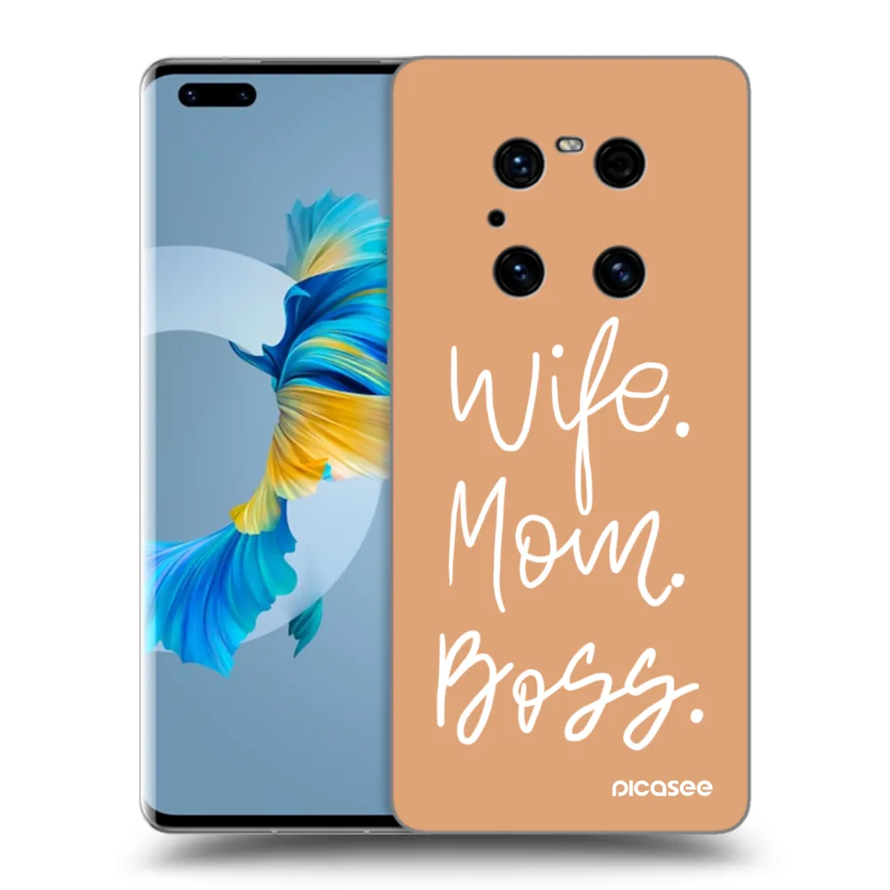 Picasee fekete szilikon tok az alábbi mobiltelefonokra Huawei Mate 40 Pro - Boss Mama