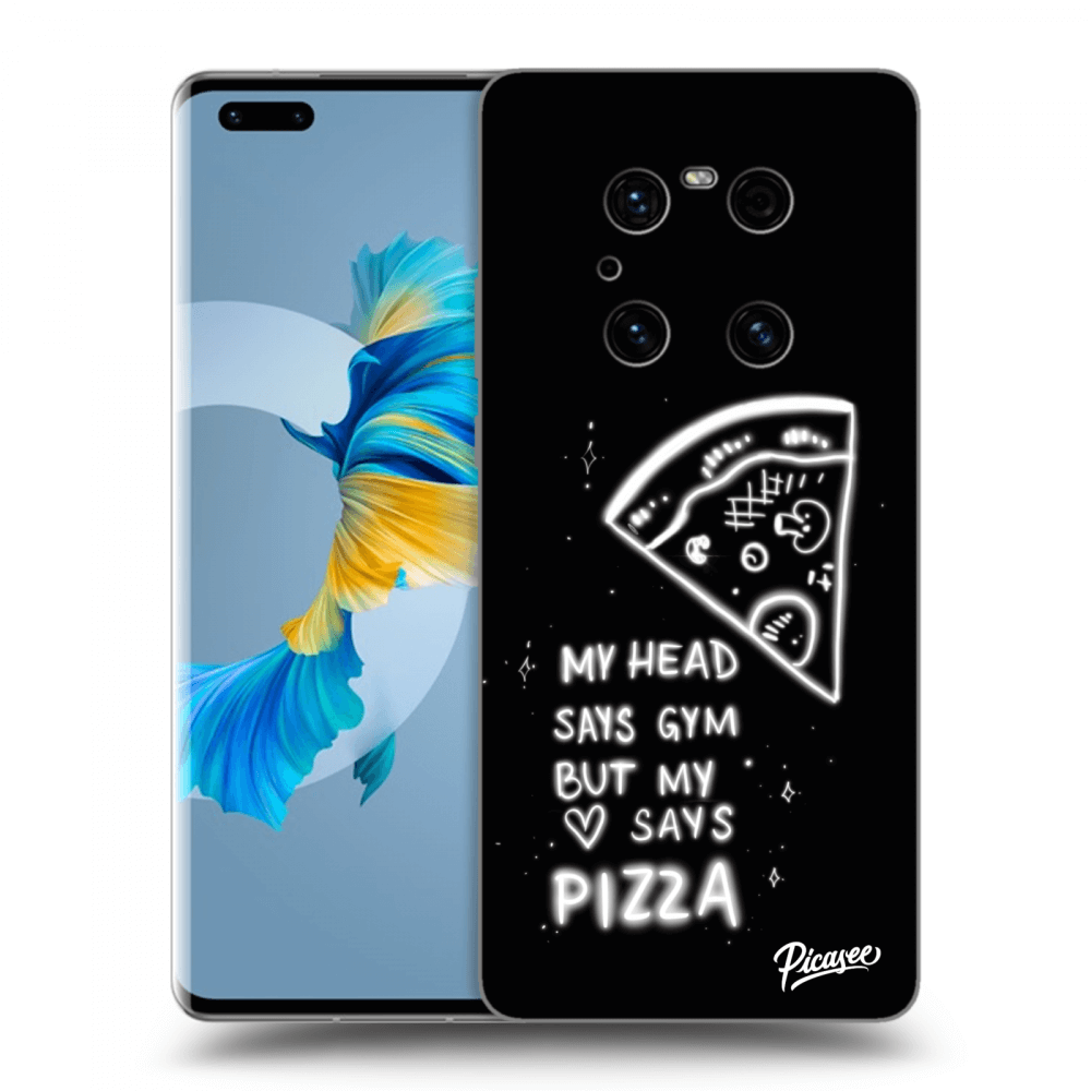 Picasee fekete szilikon tok az alábbi mobiltelefonokra Huawei Mate 40 Pro - Pizza