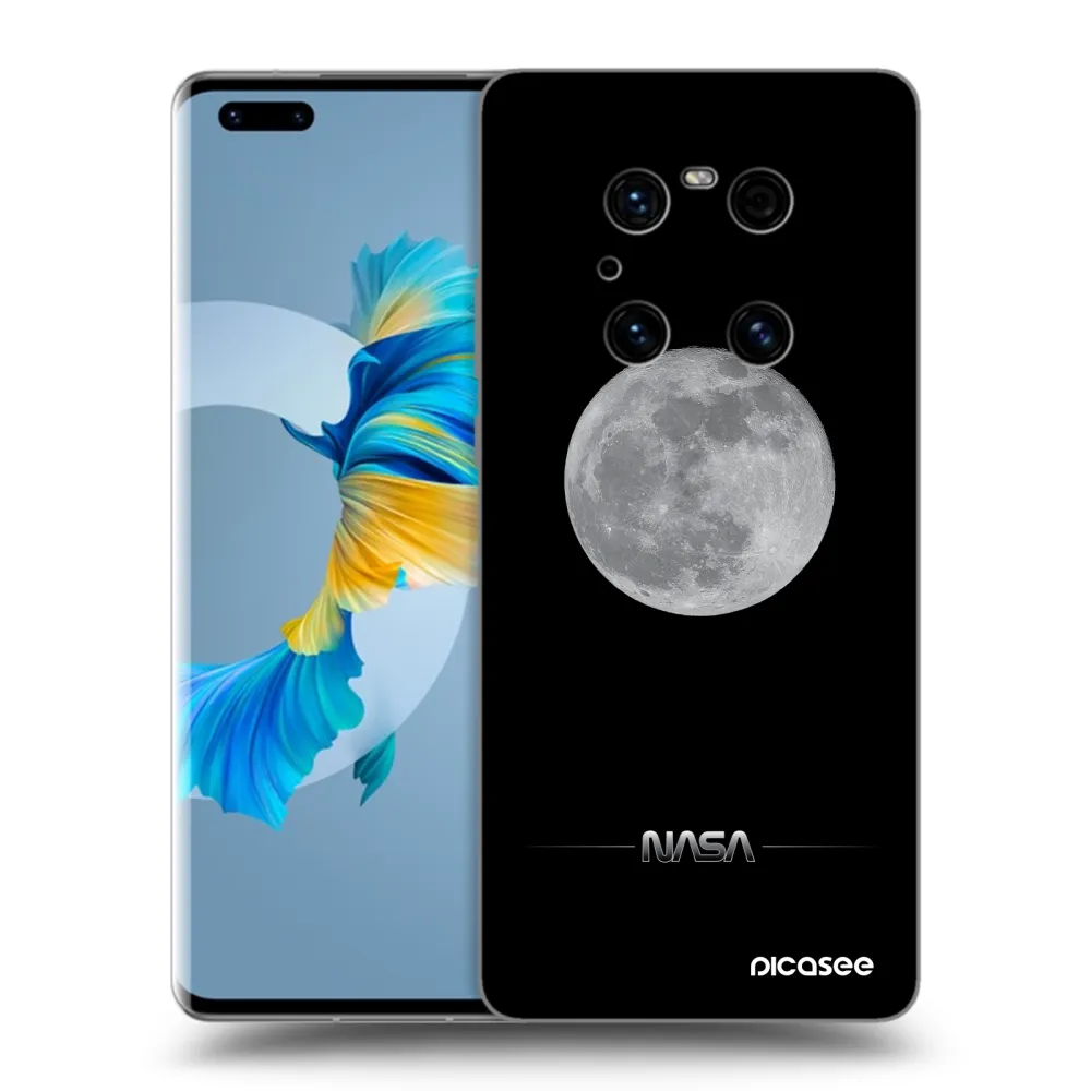 Picasee fekete szilikon tok az alábbi mobiltelefonokra Huawei Mate 40 Pro - Moon Minimal