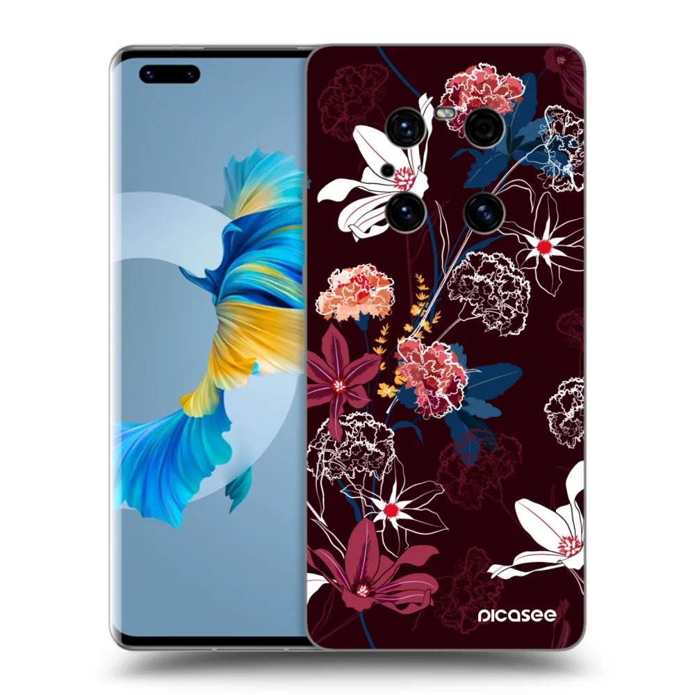 Picasee fekete szilikon tok az alábbi mobiltelefonokra Huawei Mate 40 Pro - Dark Meadow