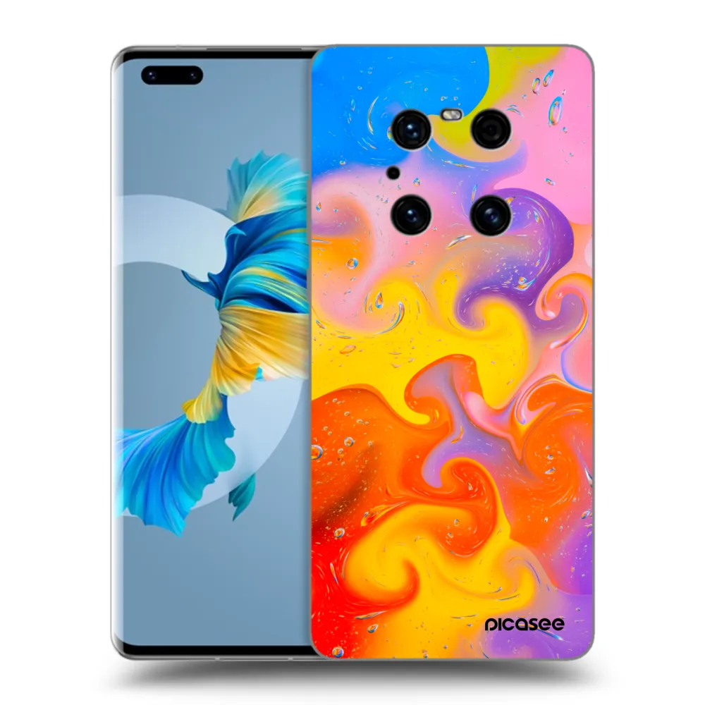 Picasee fekete szilikon tok az alábbi mobiltelefonokra Huawei Mate 40 Pro - Bubbles