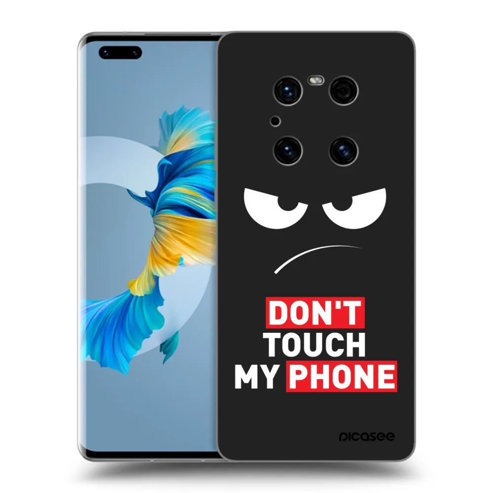 Picasee fekete szilikon tok az alábbi mobiltelefonokra Huawei Mate 40 Pro - Angry Eyes - Transparent