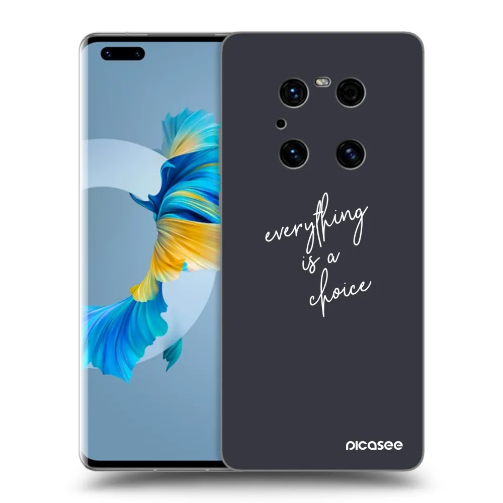 Picasee fekete szilikon tok az alábbi mobiltelefonokra Huawei Mate 40 Pro - Everything is a choice