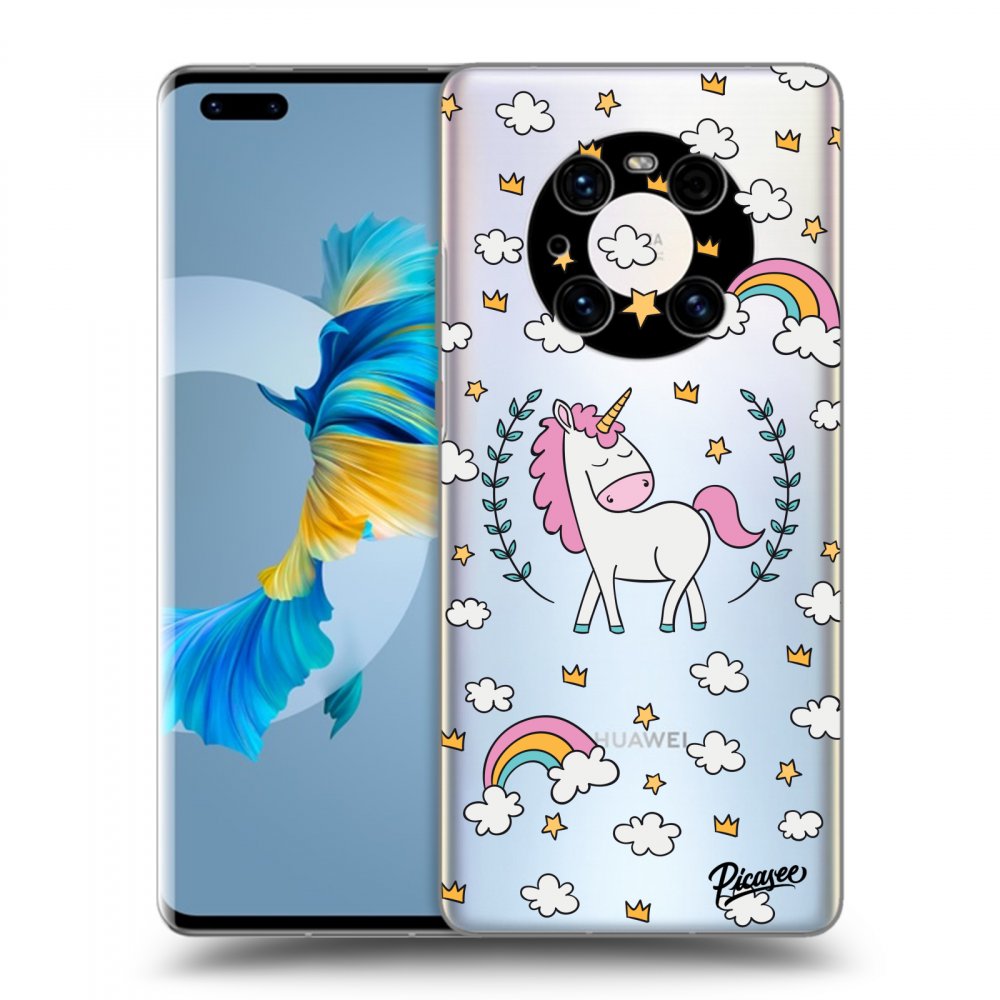 Picasee átlátszó szilikon tok az alábbi mobiltelefonokra Huawei Mate 40 Pro - Unicorn star heaven