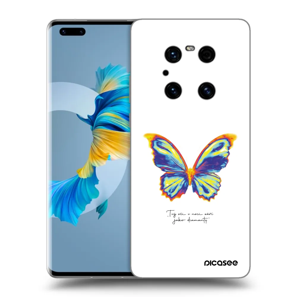 Picasee fekete szilikon tok az alábbi mobiltelefonokra Huawei Mate 40 Pro - Diamanty White