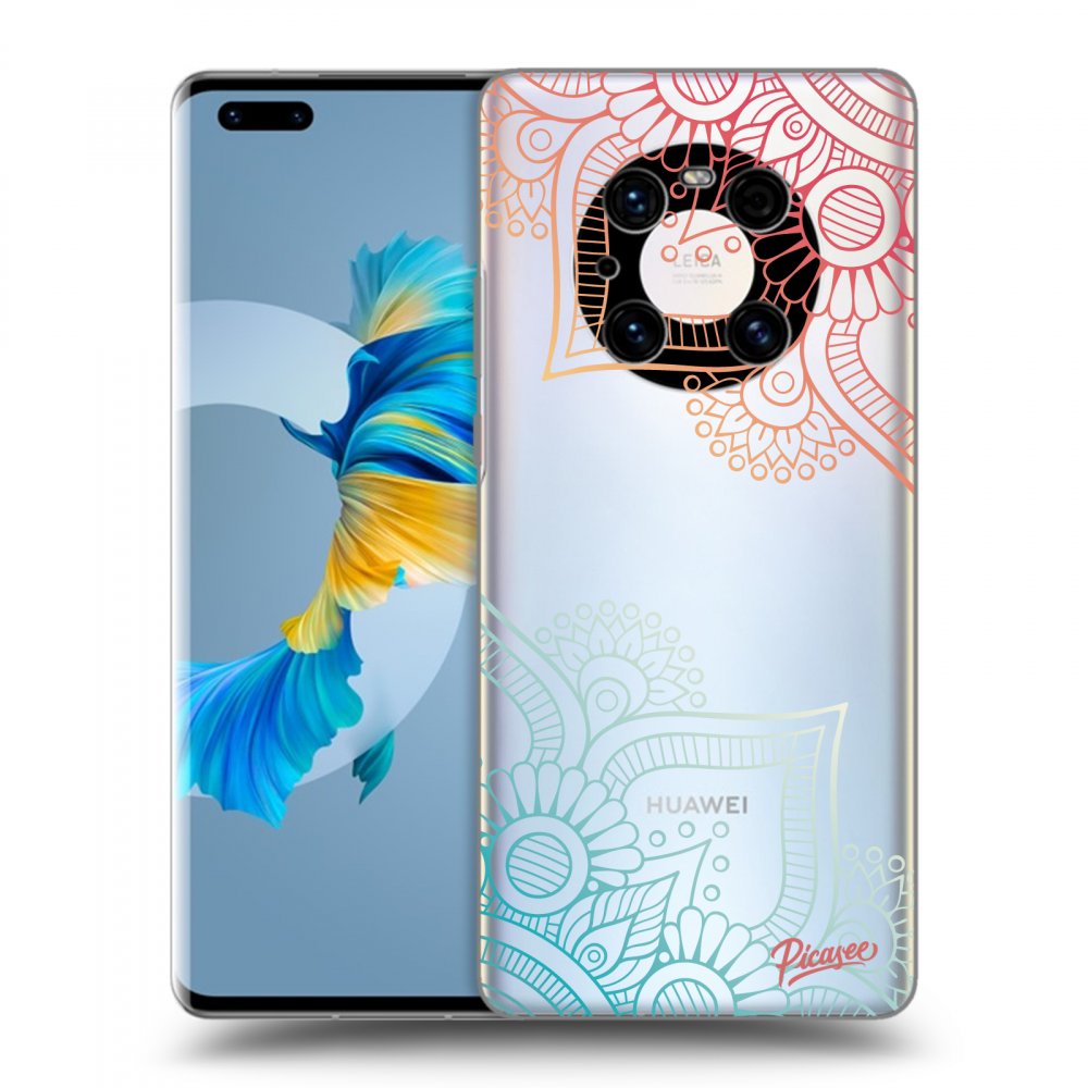 Picasee átlátszó szilikon tok az alábbi mobiltelefonokra Huawei Mate 40 Pro - Flowers pattern