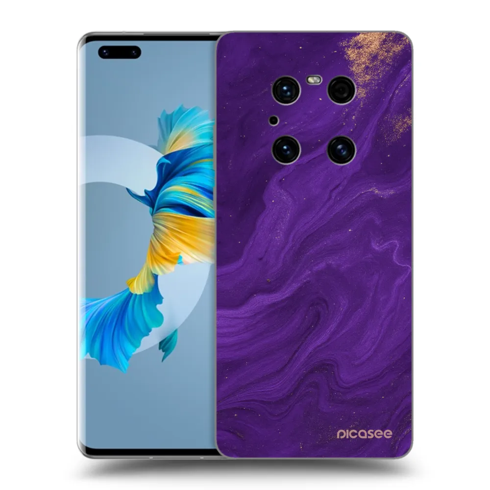Picasee fekete szilikon tok az alábbi mobiltelefonokra Huawei Mate 40 Pro - Purple