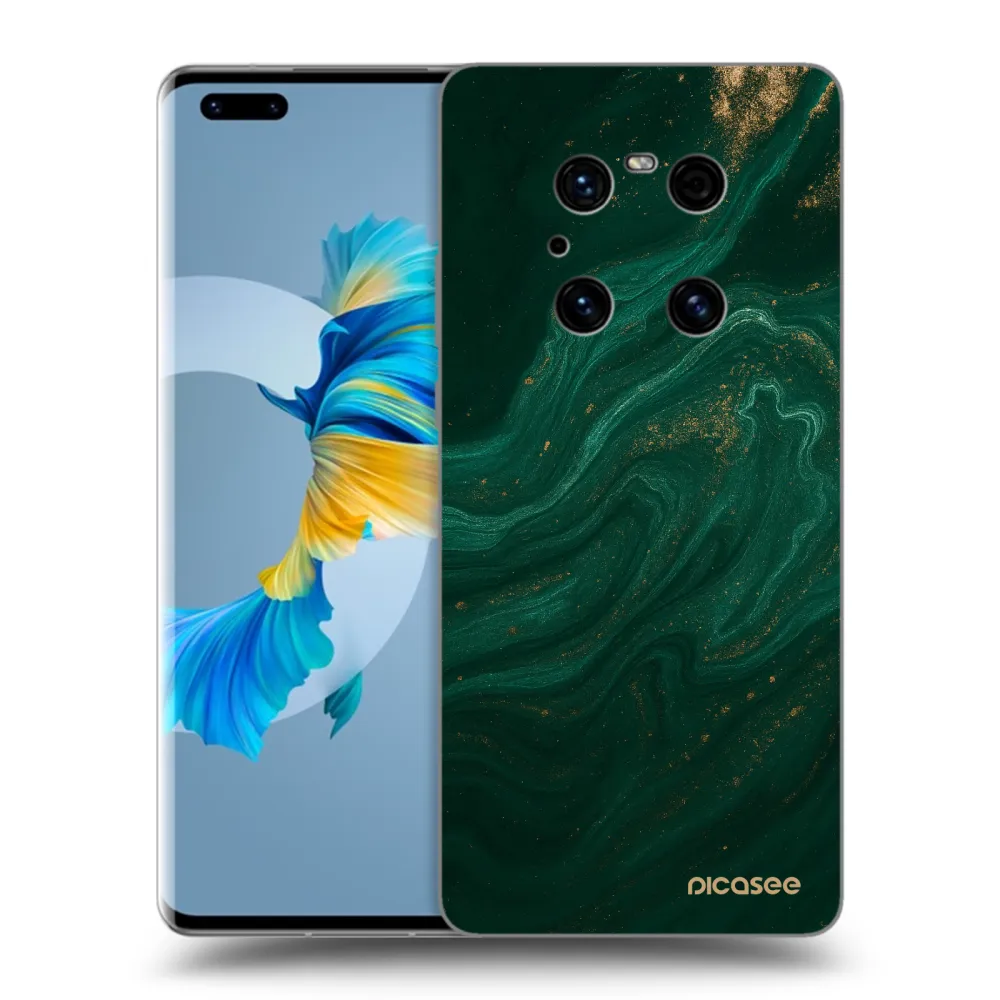 Picasee fekete szilikon tok az alábbi mobiltelefonokra Huawei Mate 40 Pro - Green