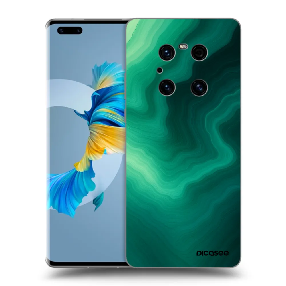 Picasee fekete szilikon tok az alábbi mobiltelefonokra Huawei Mate 40 Pro - Malachite