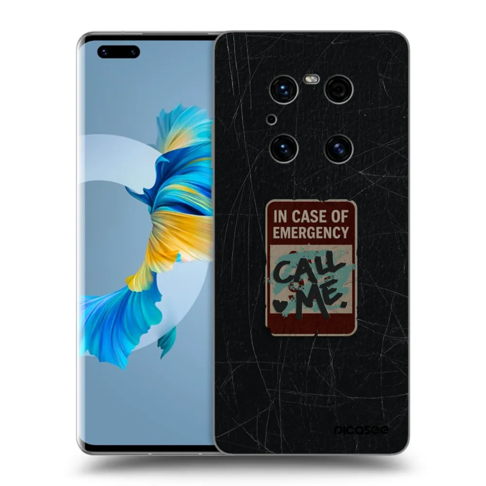 Picasee fekete szilikon tok az alábbi mobiltelefonokra Huawei Mate 40 Pro - EMERGENCY