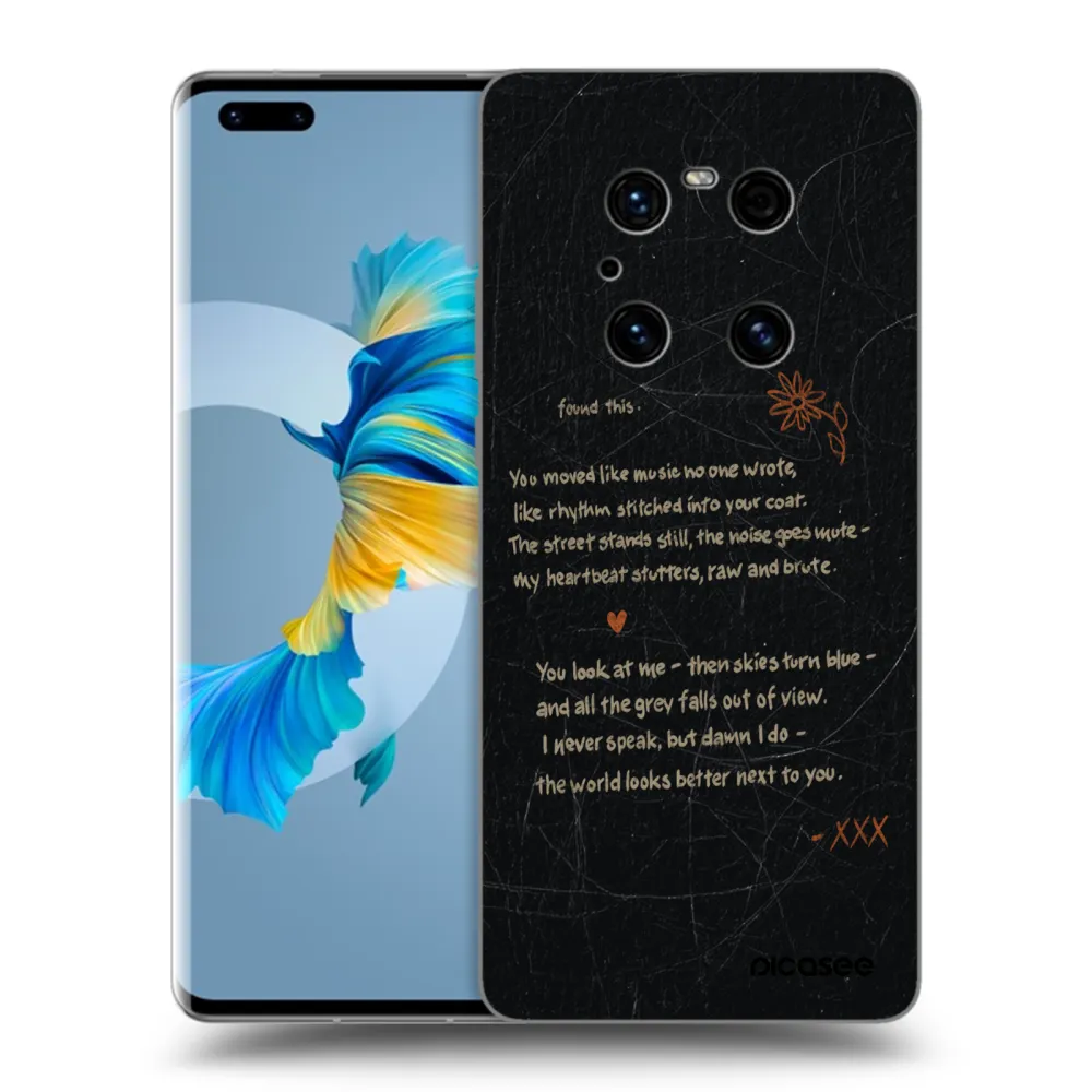 Picasee fekete szilikon tok az alábbi mobiltelefonokra Huawei Mate 40 Pro - POET