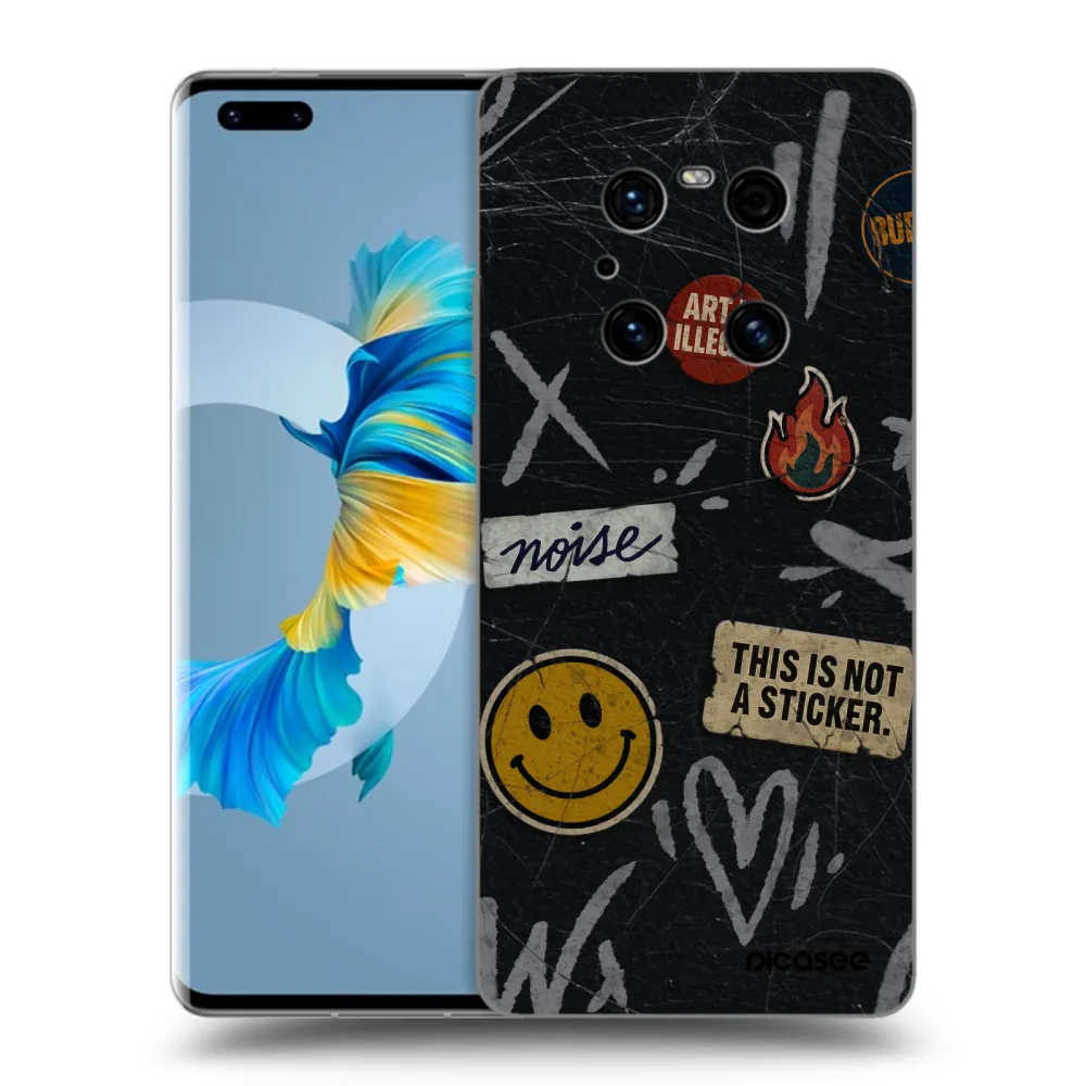 Picasee fekete szilikon tok az alábbi mobiltelefonokra Huawei Mate 40 Pro - STICKERS x TAGS