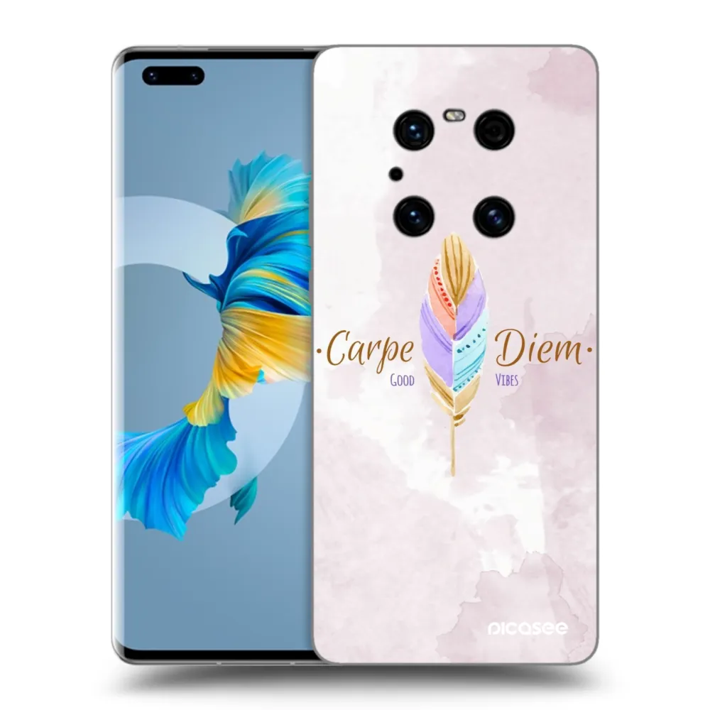 Picasee fekete szilikon tok az alábbi mobiltelefonokra Huawei Mate 40 Pro - Carpe Diem