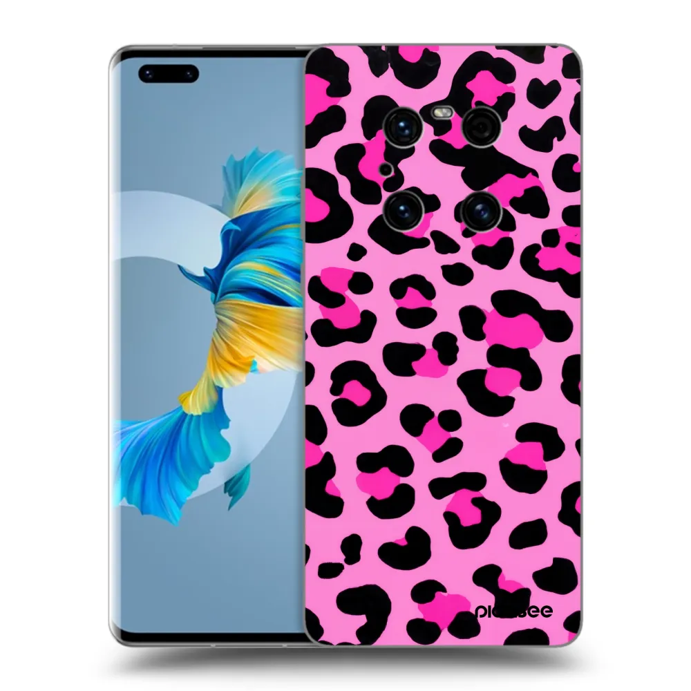Picasee fekete szilikon tok az alábbi mobiltelefonokra Huawei Mate 40 Pro - Pink Tiger