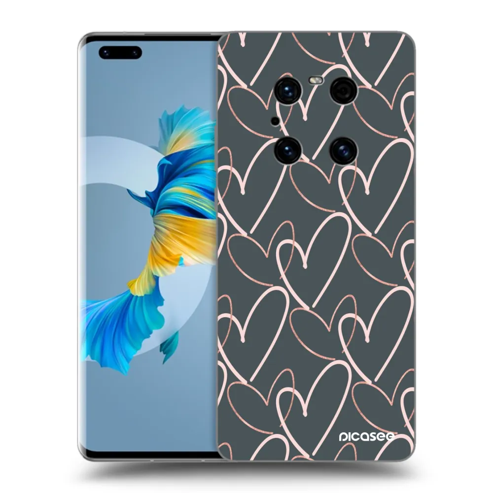 Picasee fekete szilikon tok az alábbi mobiltelefonokra Huawei Mate 40 Pro - Lots of love